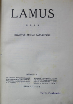 Lamus 1912 r.