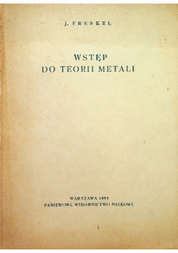 Wstęp do teorii metali
