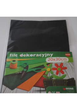 Filc w arkuszach 20cm x 30cm. Kolor czarny 5 sztuk