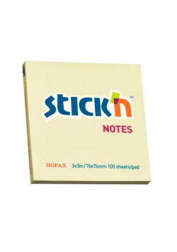 Notes samoprzylepny76X76  mm żółty pastelowy