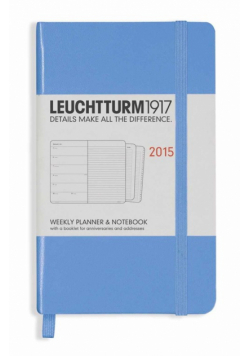 Kalendarz 2015 z notatnikiem Pocket Leuchtturm1917 tygodniowy chabrowy
