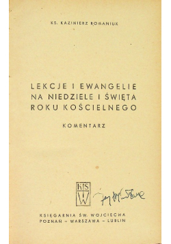 Lekcje i ewangelie na niedziele i święta roku kościelnego