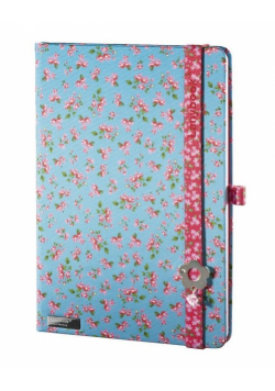 Notes A6 Lanybook Romantic Flowers w kratkę