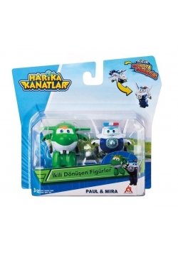 Super Wings 2-pak figurek transf. Paul & Mira
