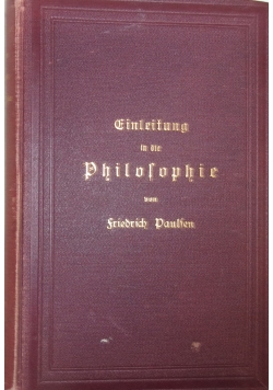Einleitung in die philosophie,1907r