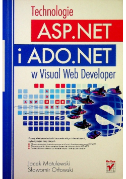Technologie ASP NET i ADO NET w Visual Web Developer