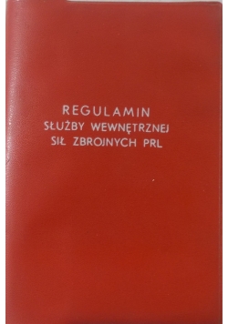 Regulamin służby wewnętrznej sił zbrojnych PRL