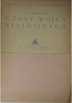 Czasy wojen religijnych, około 1938
