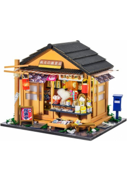 Składany Drewniany Model LED Corner Grocery Store