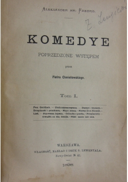 Komedye, tom I, 14898r.