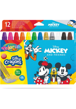Kredki żelowe wykręcane Mickey Colorino Kids 12 kolorów