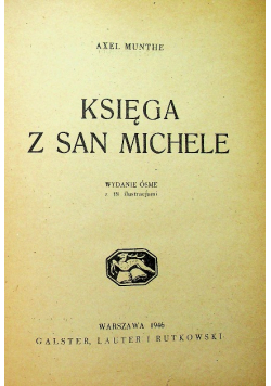 Księga z San Michele 1946 r.