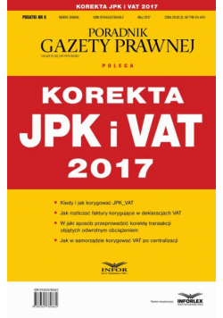 Korekta JPK i VAT 2017