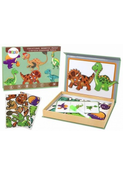 Puzzle magnetyczne z motywem dinozaurów