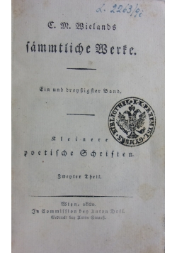 Sammtliche Werke, tom 2, 1820 r.