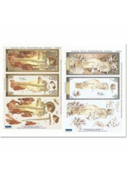 Arkusze do techniki 3D Alfons Mucha 2szt