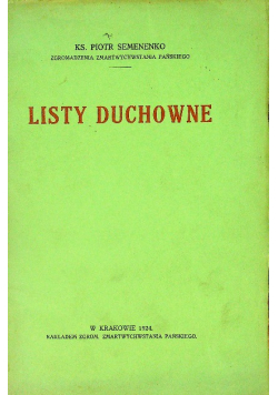 Listy Duchowne 1924 r.