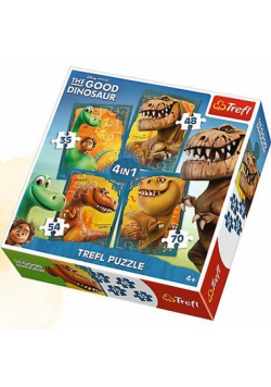 Puzzle 4w1 Dobry Dinozaur