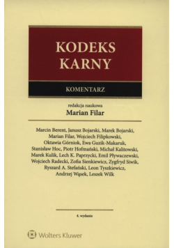 Filar Marian (red.) - Kodeks karny. Komentarz