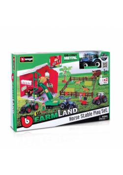 Horse Stable Playset Tractor BBURAGO