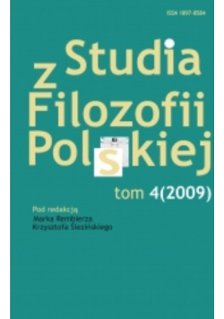 Studia z Filozofii Polskiej Tom 4