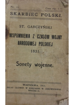 Wspomnienia z czasów wojny Narodowej Polskiej, 1915r.