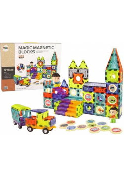 Klocki magnetyczne budowle 3D Zamek 139el