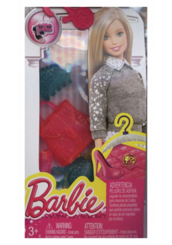 Barbie dodatki do ubranek różowo-niebieskie