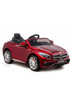 Czerwone lakierowane auto na akumulator Mercedes