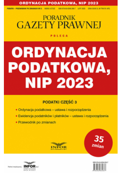 Ordynacja podatkowa NIP 2023