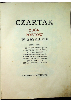 Czartak Zbór poetów w Beskidzie 1928 r.