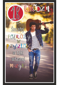Kartka okolicznościowa Urodziny 18 chłopak