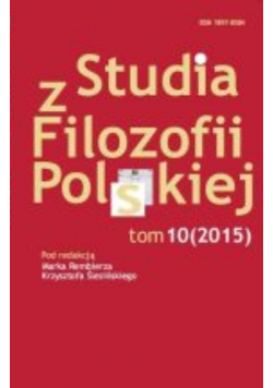 Studia z Filozofii Polskiej Tom 10 2015