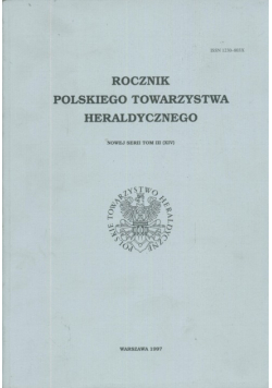 Rocznik Polskiego Towarzystwa Heraldycznego tom III (XIV)