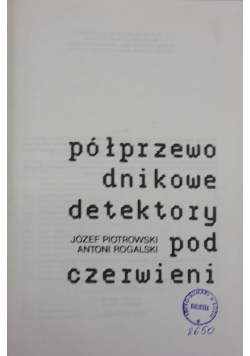 Półprzewodnikowe detektory pod czerwieni