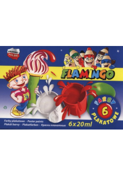 Farby plakatowe Flamingo 6 kolorów