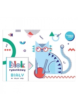 Blok rysunkowy biały A4/20K HAPPY COLOR