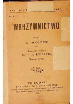 Warzywnictwo 1911 r.