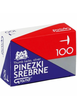 Pinezki srebrne (100szt*10) GRAND