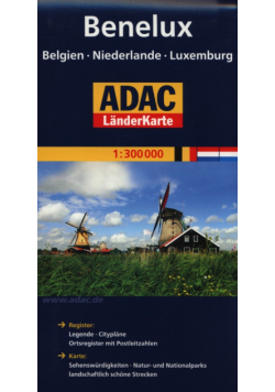 ADAC Kraje Beneluksu 1:300 000