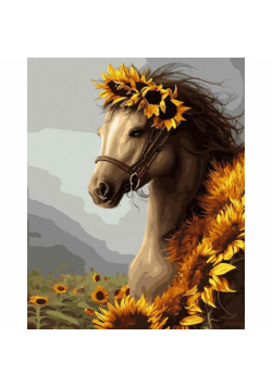 Malowanie po numerach - Uroczy koń 40x50cm