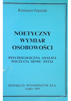 Noetyczny wymiar osobowości