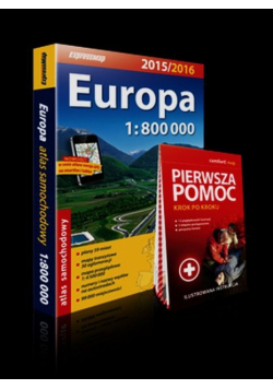 Europa Atlas Samochodowy 1:800 000 + Pierwsza pomoc