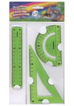 Zestaw geometryczny 3 elementy 15 cm Bambino flexi zielony