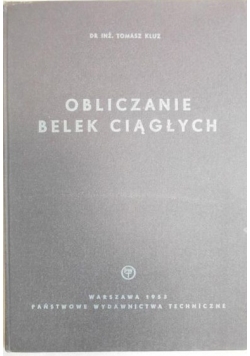 Obliczanie belek ciągłych