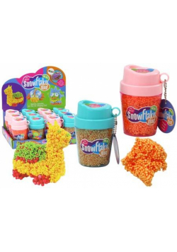 Squishy kulki styropianowe w kubku pomarańczowy