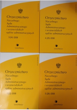 Orzecznictwo Naczelnego Sądu Administracyjnego i wojewódzkich sądów administracyjnych, zestaw 4 książek