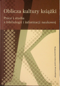 Oblicza kultury książki