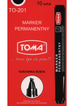 Marker permanentny Toma 201 czarny 10 sztuk