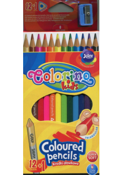 Kredki ołówkowe Colorino trójkątne 12 kolorów + temperówka